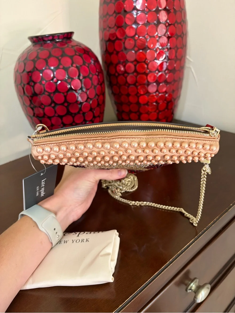 Kate Spade Slice 3D Pizza Crossbody Bag NWT Novelty Crystal Embellished